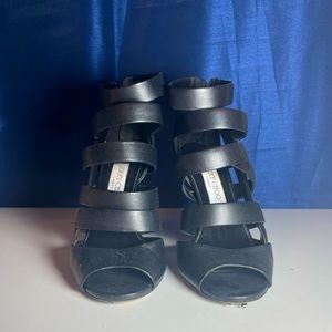 Jimmy Choo classic black leather heel!